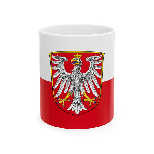 Hissflagge der Stadt Frankfurt am Main (Germany) White Coffee Mug-11oz-Go Mug Yourself
