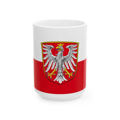 Hissflagge der Stadt Frankfurt am Main (Germany) White Coffee Mug-15oz-Go Mug Yourself