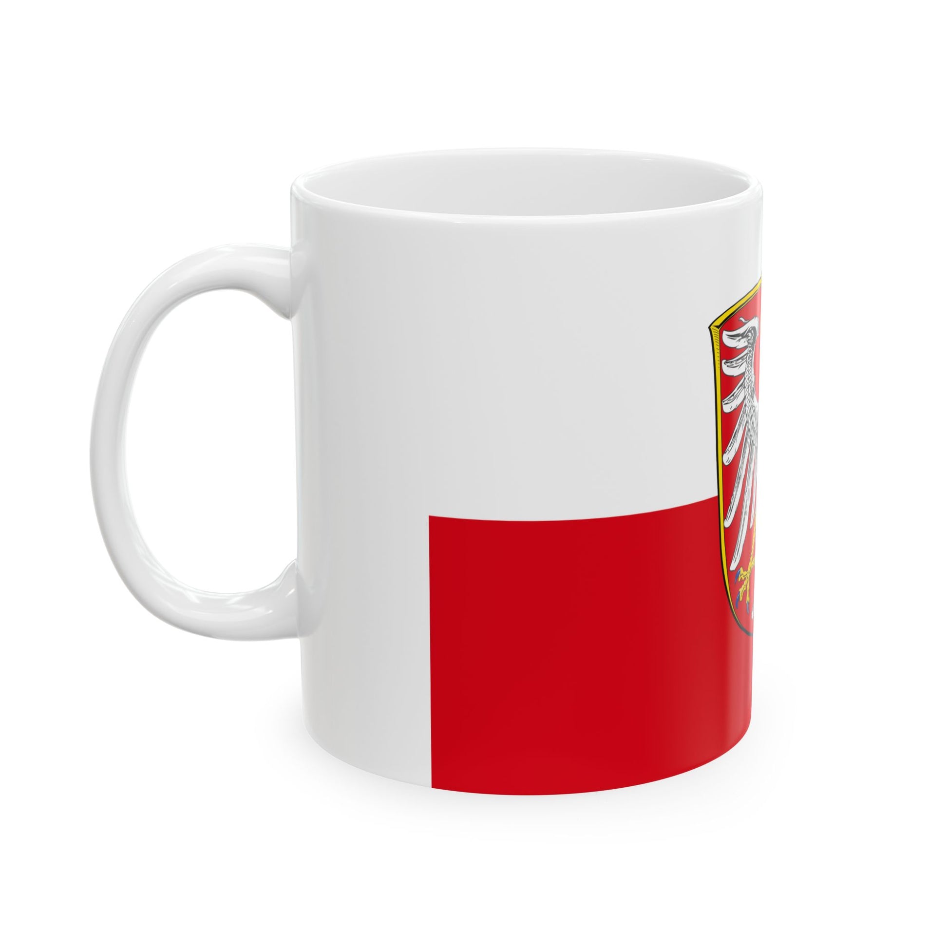 Hissflagge der Stadt Frankfurt am Main (Germany) White Coffee Mug-Go Mug Yourself