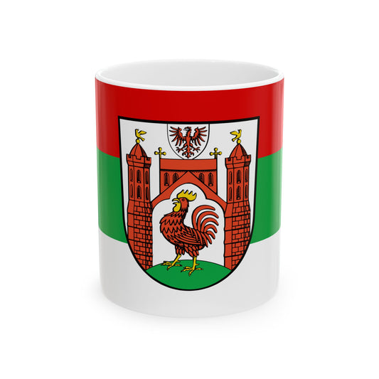 Hissflagge der Stadt Frankfurt an der Oder (Germany) White Coffee Mug-11oz-Go Mug Yourself