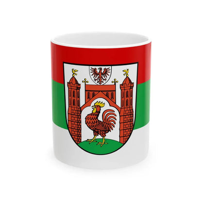 Hissflagge der Stadt Frankfurt an der Oder (Germany) White Coffee Mug 11oz - Go Mug Yourself