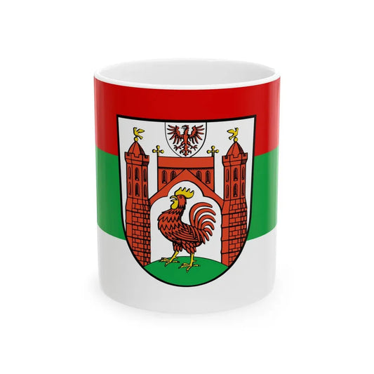 Hissflagge der Stadt Frankfurt an der Oder (Germany) White Coffee Mug 11oz - Go Mug Yourself