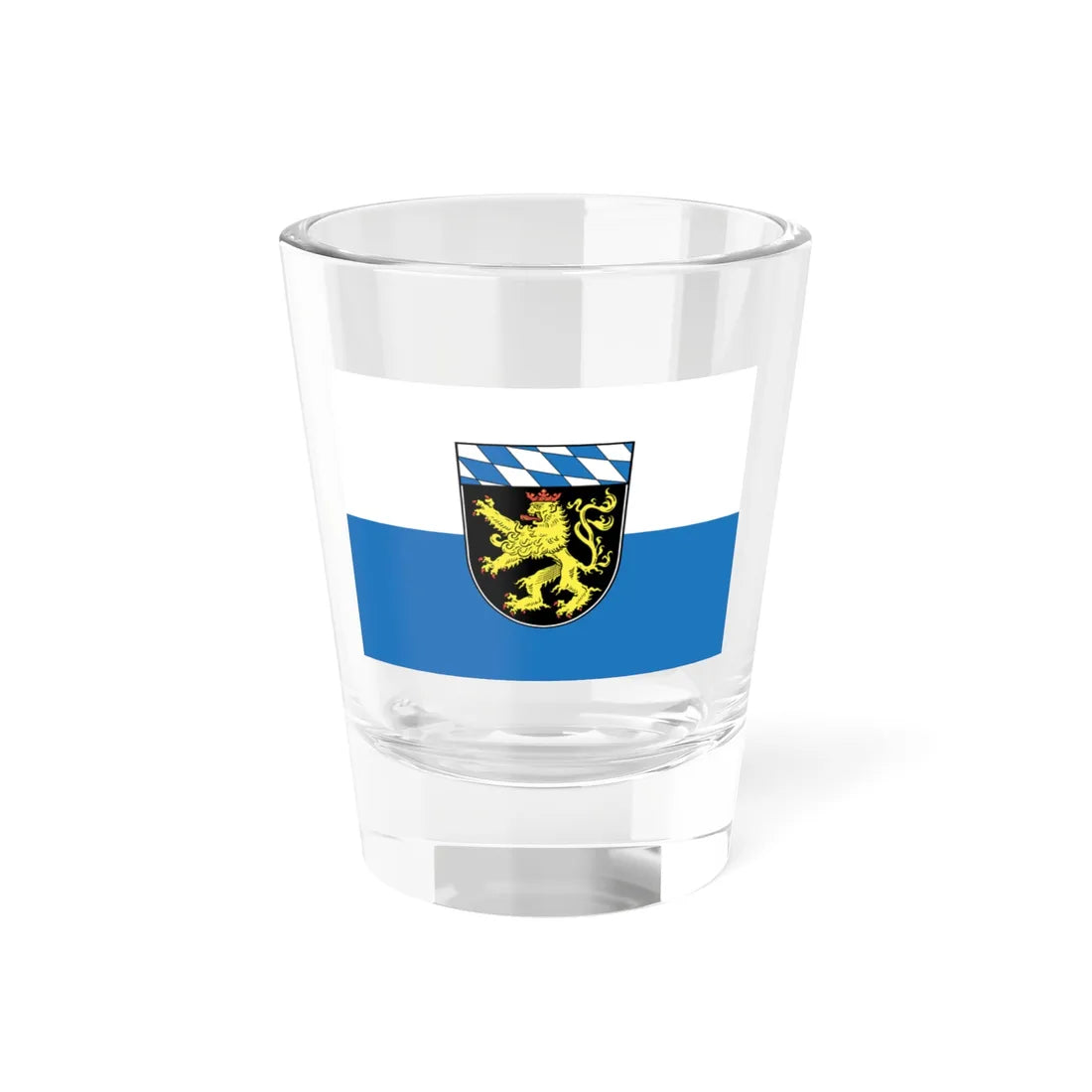 Hissflagge Oberbayern (Germany) Shot Glass 1.5oz 1.5oz - Go Mug Yourself