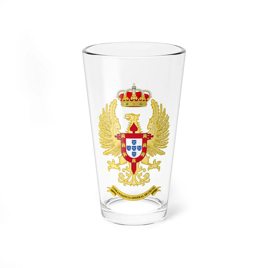 Historic Coat of Arms of Ceuta General Command Until 1984 (Spain) (Coat of Arms) Pint Glass 16oz 16oz - Go Mug Yourself