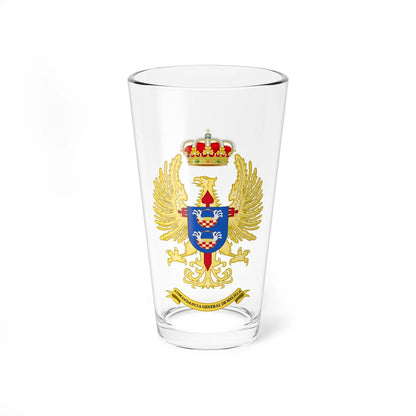 Historic Coat of Arms of Melilla General Command Until 1984 (Spain) (Coat of Arms) Pint Glass 16oz 16oz - Go Mug Yourself