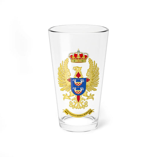 Historic Coat of Arms of Melilla General Command Until 1984 (Spain) (Coat of Arms) Pint Glass 16oz 16oz - Go Mug Yourself