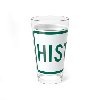 Historic plate Vermont (Vermont) (Road Sign) Pint Glass 16oz - Go Mug Yourself