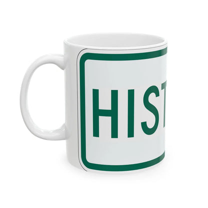 Historic plate Vermont (Vermont) (Road Sign) White Coffee Mug - Go Mug Yourself