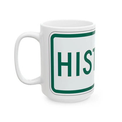 Historic plate Vermont (Vermont) (Road Sign) White Coffee Mug - Go Mug Yourself