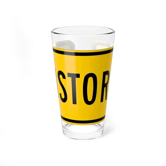 Historic plate Wyoming (Wyoming) (Road Sign) Pint Glass 16oz 16oz - Go Mug Yourself