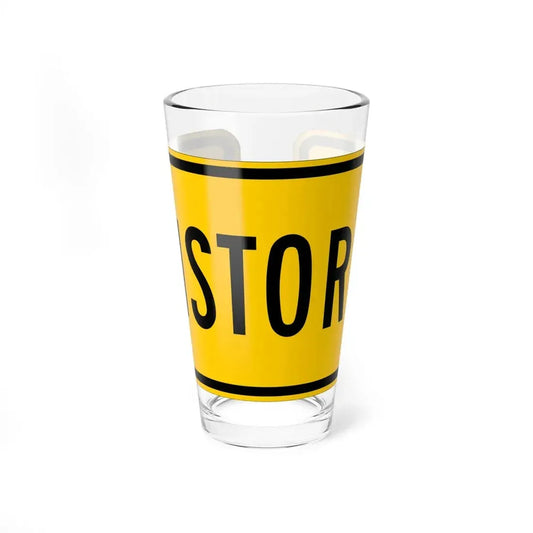 Historic plate Wyoming (Wyoming) (Road Sign) Pint Glss 16oz 16oz - Go Mug Yourself