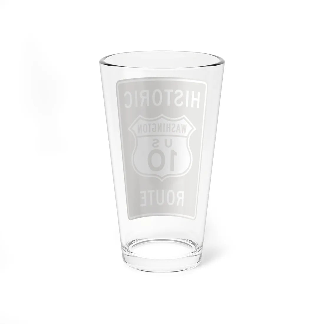 Historic US 10 Washington (Washington) (Road Sign) Pint Glass 16oz - Go Mug Yourself