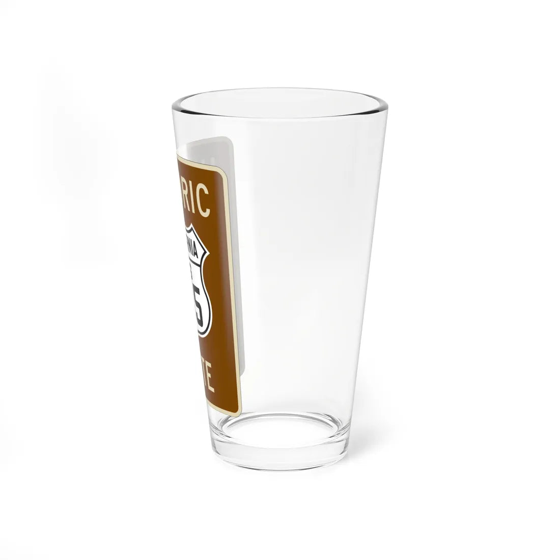 Historic US 395 1934 CA (California) (Road Sign) Pint Glass 16oz - Go Mug Yourself