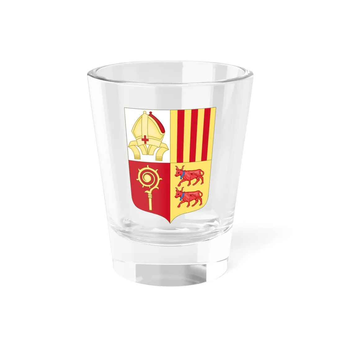 Historical Arms of French Co-Prince of Andorra (Andorra) (Coat of Arms) Shot Glass 1.5oz 1.5oz - Go Mug Yourself