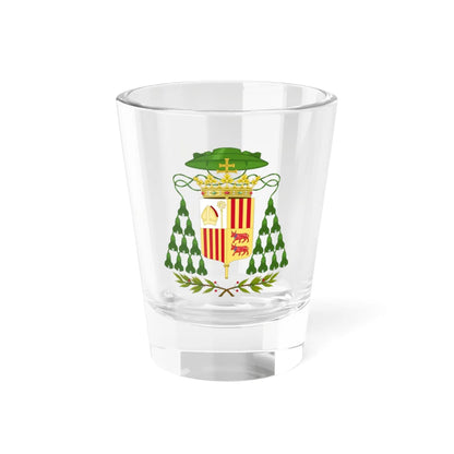 Historical Coat of Arms of Ecclesiastic Co-Prince of Andorra (Andorra) (Coat of Arms) Shot Glass 1.5oz 1.5oz - Go Mug Yourself