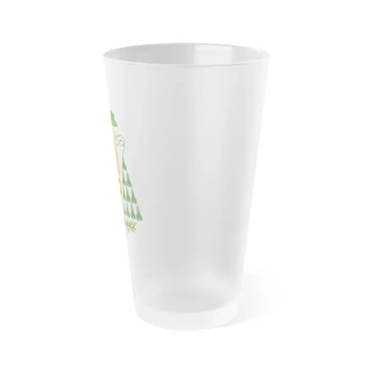 Historical Coat of Arms of Ecclesiastic Co-Prince of Andorra - Frosted Pint Glass 16oz - Go Mug Yourself