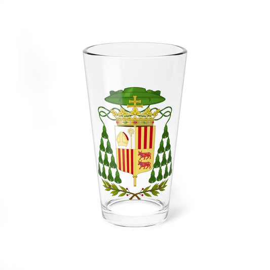 Historical Coat of Arms of Ecclesiastic Co-Prince of Andorra - Pint Glass 16oz-16oz-Go Mug Yourself