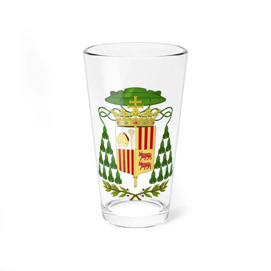 Historical Coat of Arms of Ecclesiastic Co-Prince of Andorra - Pint Glass 16oz 16oz - Go Mug Yourself