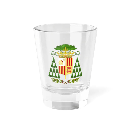 Historical Coat of Arms of Ecclesiastic Co-Prince of Andorra - Shot Glass 1.5oz 1.5oz - Go Mug Yourself