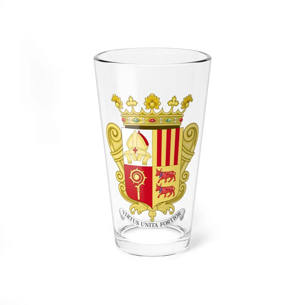 Historical Coat of Arms of French Prince of Andorra - Pint Glass 16oz-16oz-Go Mug Yourself