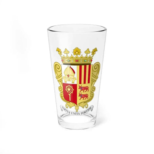 Historical Coat of Arms of French Prince of Andorra - Pint Glass 16oz 16oz - Go Mug Yourself