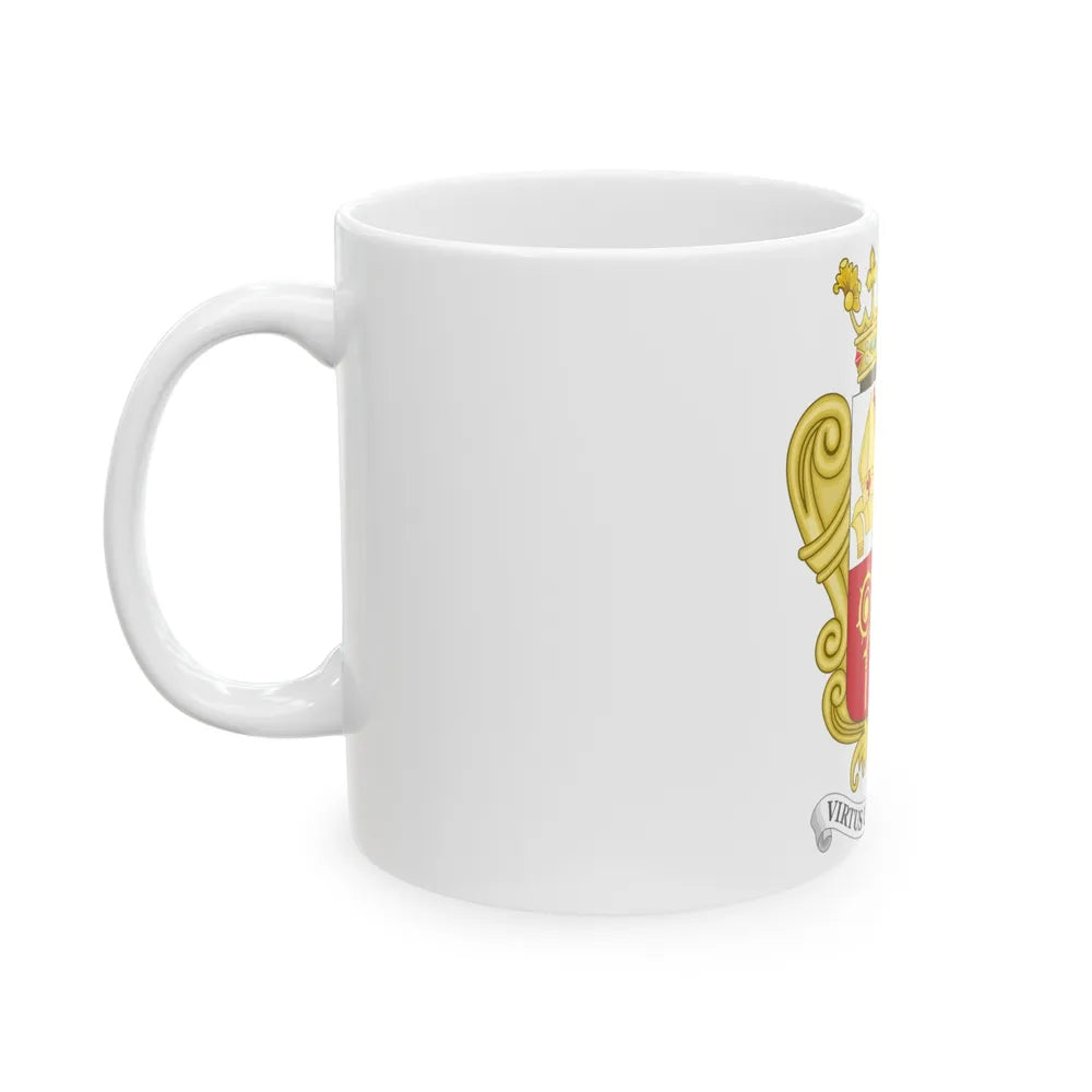 Historical Coat of Arms of French Prince of Andorra - White Coffee Mug-Go Mug Yourself