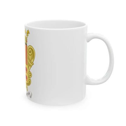 Historical Coat of Arms of French Prince of Andorra - White Coffee Mug - Go Mug Yourself