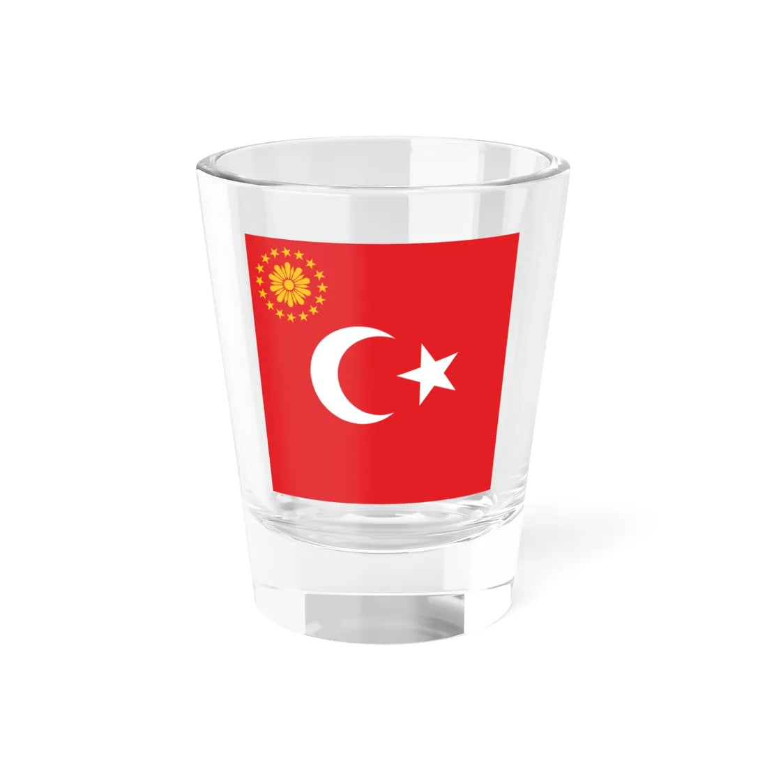 Historical flag of the President of Turkey (Turkey) Shot Glass 1.5oz 1.5oz - Go Mug Yourself