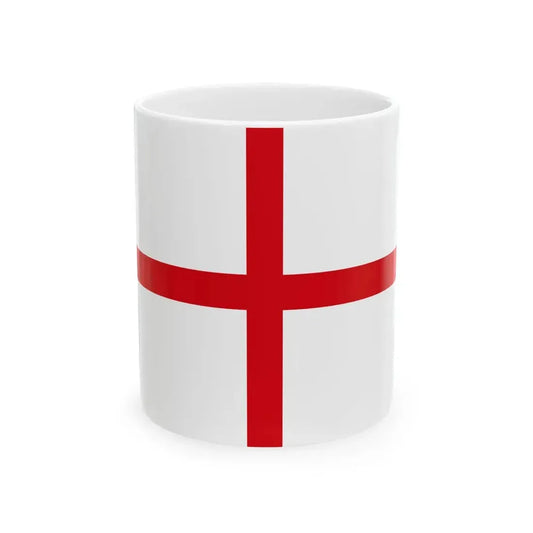 Historical merchant fleet flag of Montenegro early version (Montenegro) White Coffee Mug 11oz - Go Mug Yourself