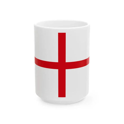 Historical merchant fleet flag of Montenegro early version (Montenegro) White Coffee Mug 15oz - Go Mug Yourself
