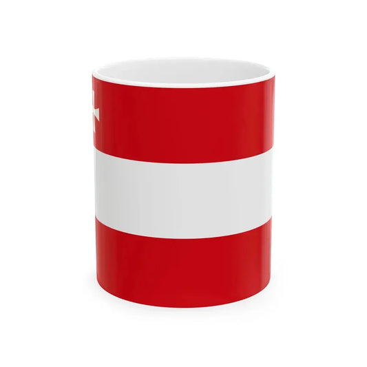 Historical merchant fleet flag of MontenegroV2 (Montenegro) White Coffee Mug 11oz - Go Mug Yourself