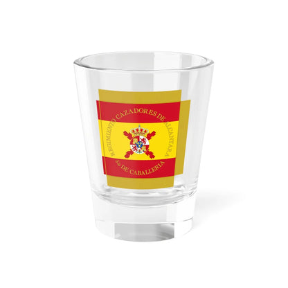 Historical Military Flag of Spain Cavalry Regiment Alcantara (Spain) Shot Glass 1.5oz 1.5oz - Go Mug Yourself