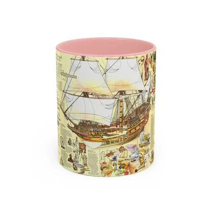 History Salvaged from the Sea (1977) (Map) Accent Coffee Mug 11oz Pink - Go Mug Yourself