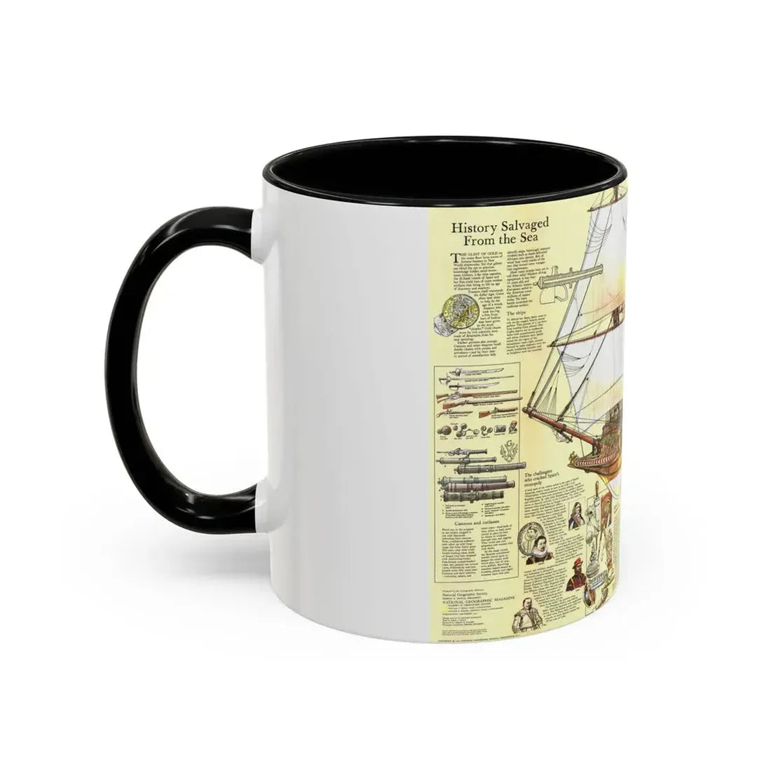 History Salvaged from the Sea (1977) (Map) Accent Coffee Mug - Go Mug Yourself
