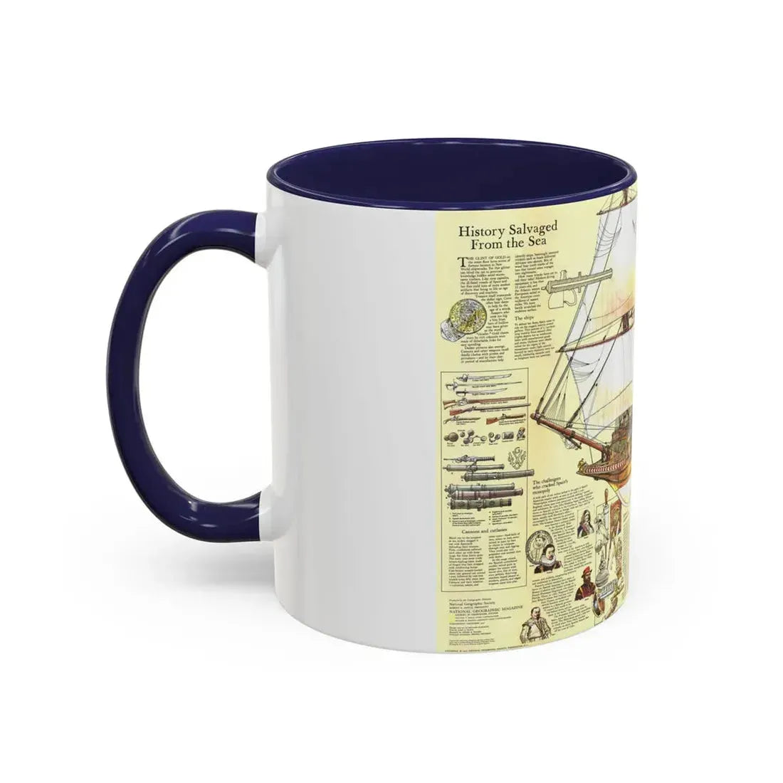 History Salvaged from the Sea (1977) (Map) Accent Coffee Mug - Go Mug Yourself
