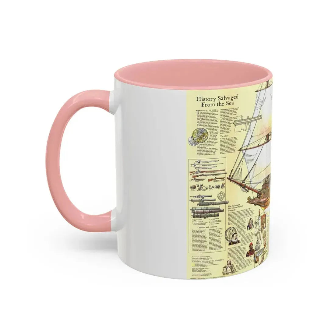 History Salvaged from the Sea (1977) (Map) Accent Coffee Mug - Go Mug Yourself