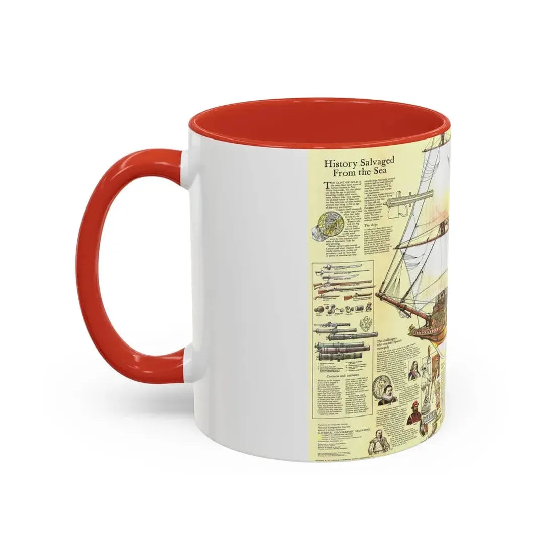 History Salvaged from the Sea (1977) (Map) Accent Coffee Mug - Go Mug Yourself