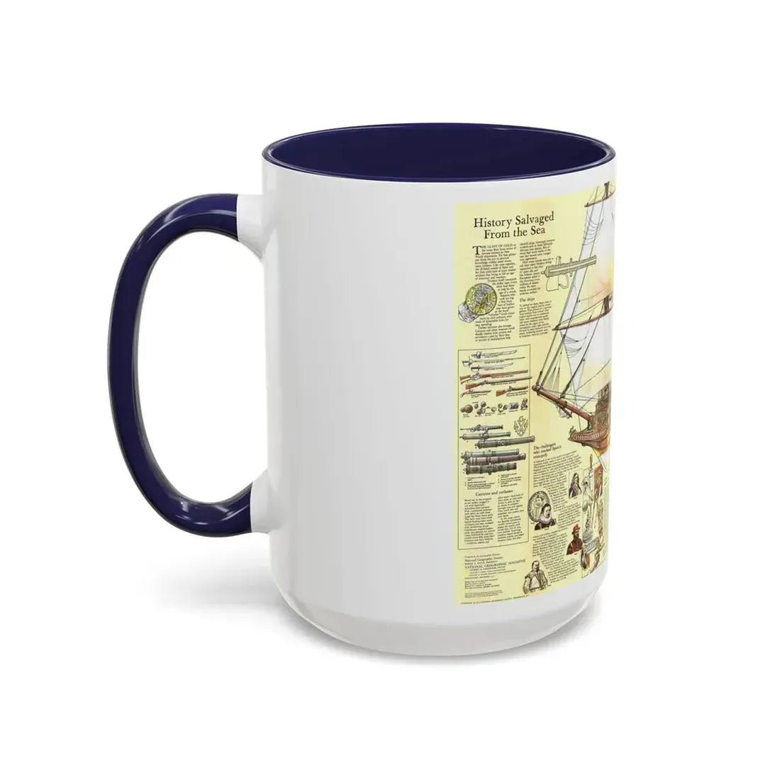 History Salvaged from the Sea (1977) (Map) Accent Coffee Mug - Go Mug Yourself