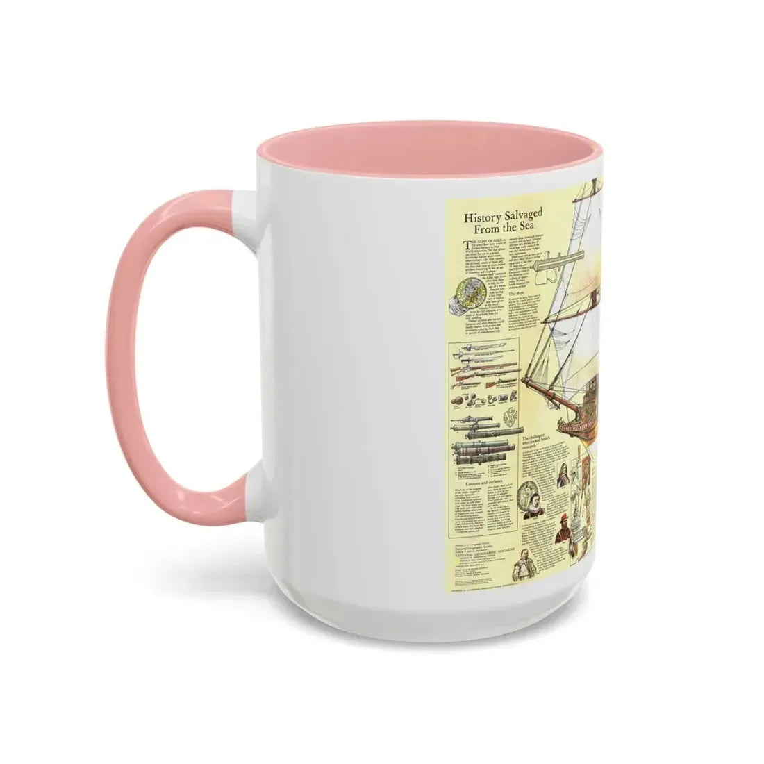 History Salvaged from the Sea (1977) (Map) Accent Coffee Mug - Go Mug Yourself