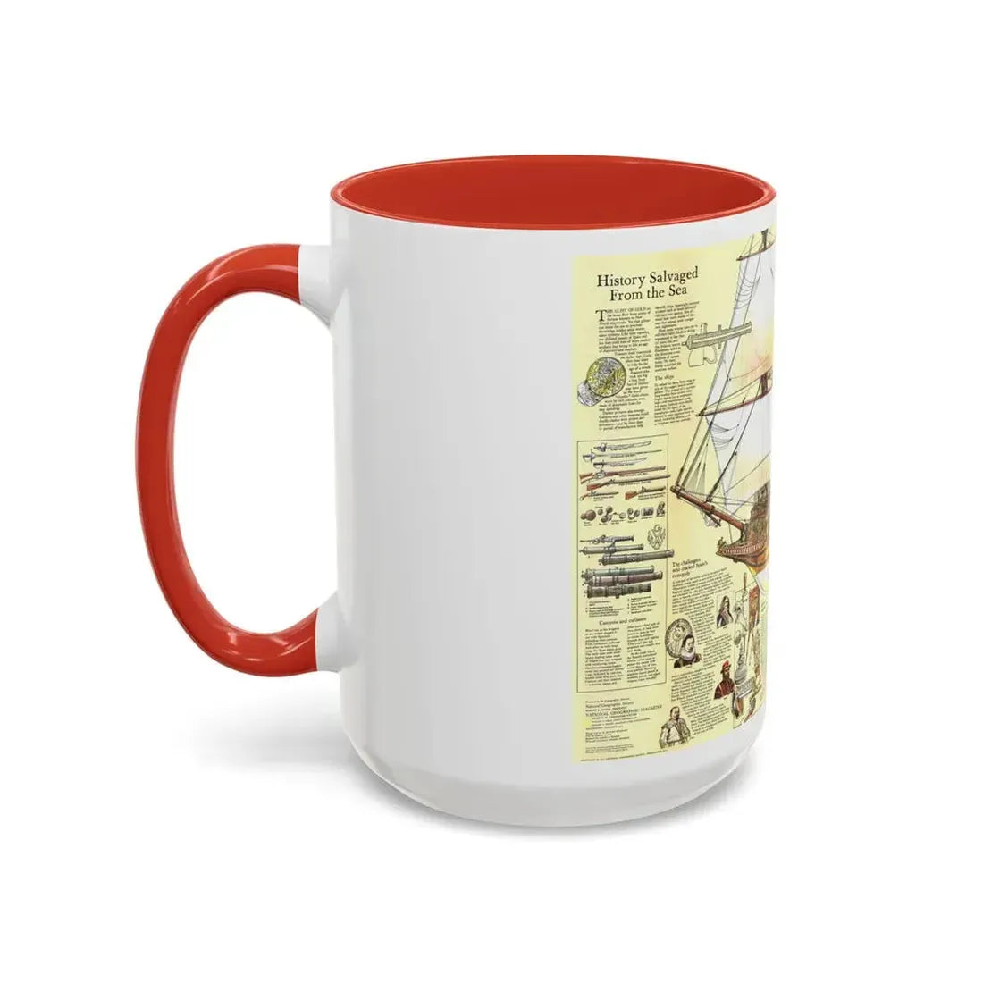 History Salvaged from the Sea (1977) (Map) Accent Coffee Mug - Go Mug Yourself