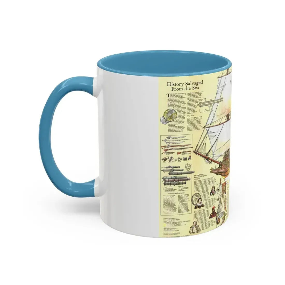 History Salvaged from the Sea (1977) (Map) Accent Coffee Mug - Go Mug Yourself