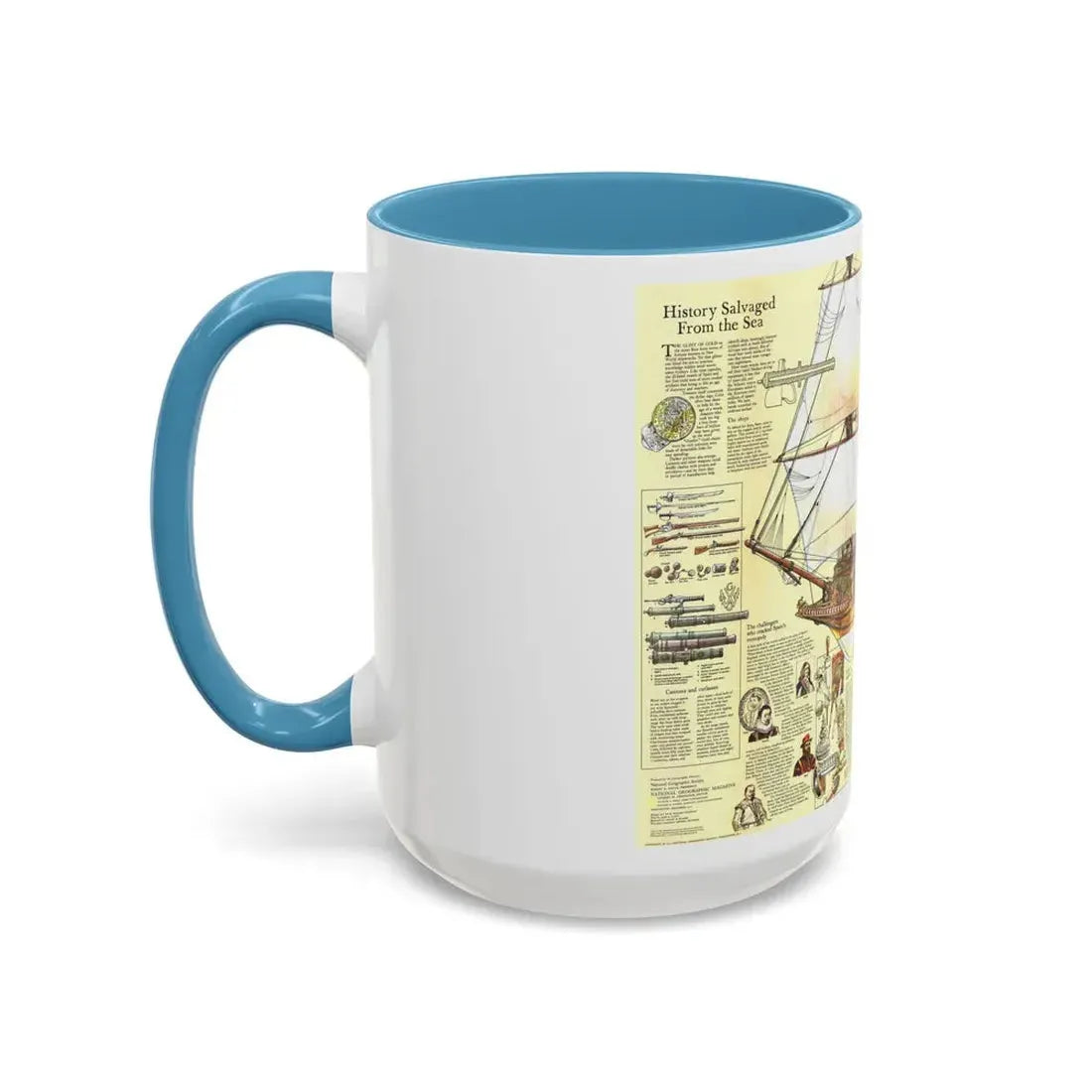 History Salvaged from the Sea (1977) (Map) Accent Coffee Mug - Go Mug Yourself