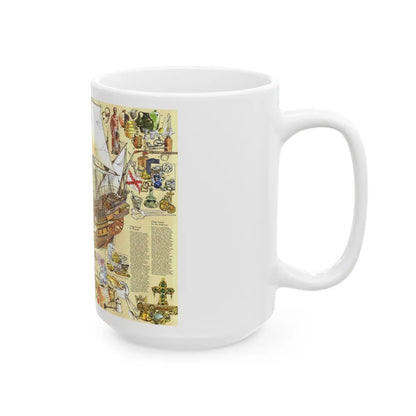 History Salvaged from the Sea (1977) (Map) White Coffee Mug-Go Mug Yourself