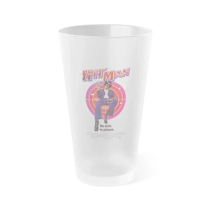 HIT MAN 1972 Movie Poster - Frosted Pint Glass 16oz Default Title - Go Mug Yourself