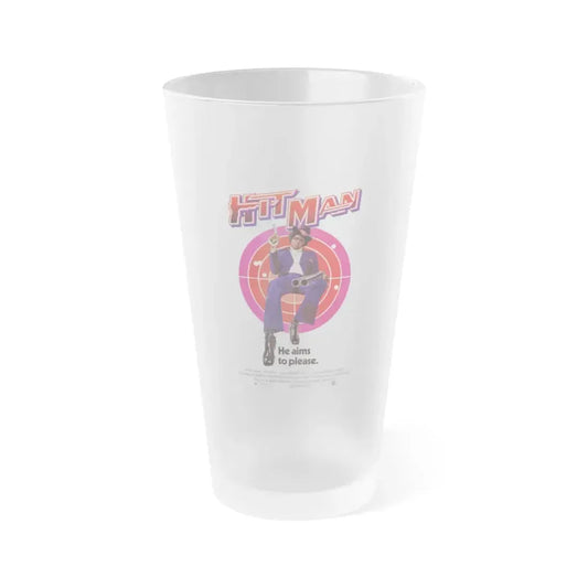 HIT MAN 1972 Movie Poster - Frosted Pint Glass 16oz Default Title - Go Mug Yourself