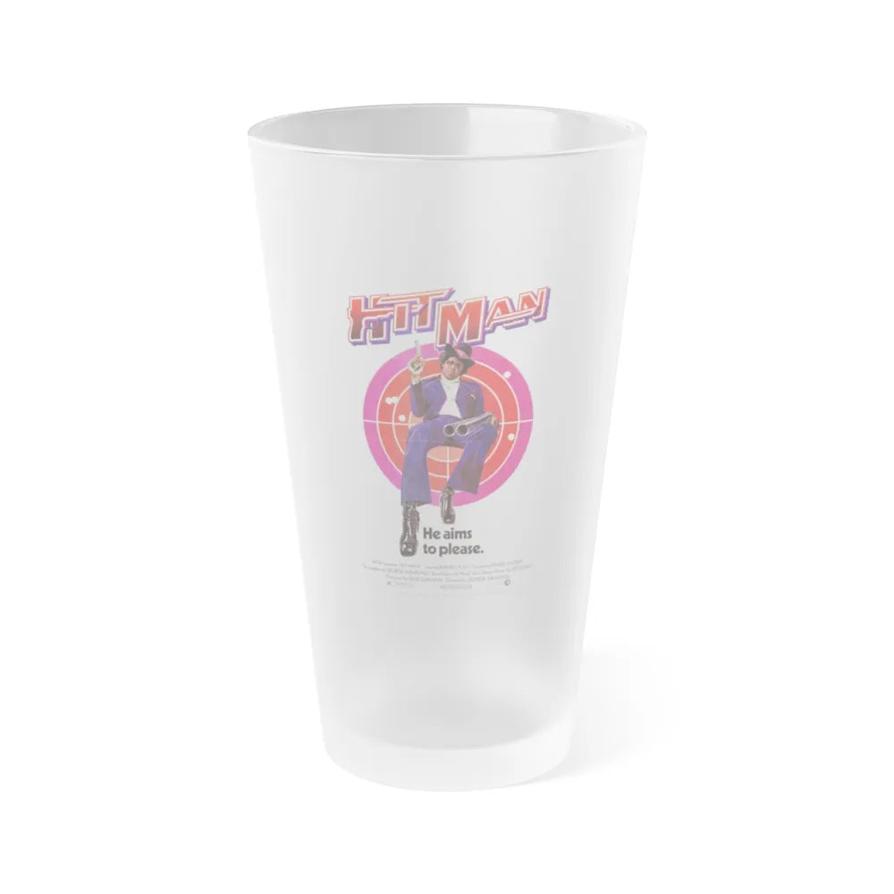 HIT MAN 1972 Movie Poster - Frosted Pint Glass 16oz-Go Mug Yourself