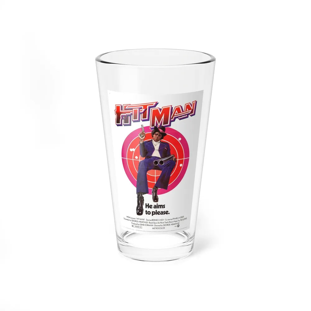 HIT MAN 1972 Movie Poster - Pint Glass 16oz-16oz-Go Mug Yourself