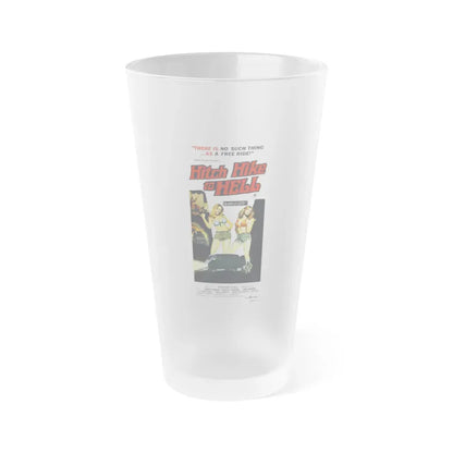 HITCH HIKE TO HELL 1977 Movie Poster - Frosted Pint Glass 16oz Default Title - Go Mug Yourself
