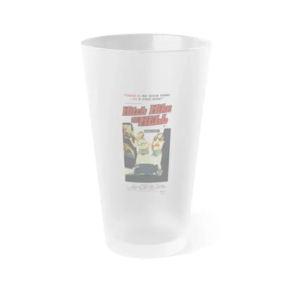 HITCH HIKE TO HELL 1977 Movie Poster - Frosted Pint Glass 16oz Default Title - Go Mug Yourself
