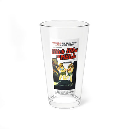 HITCH HIKE TO HELL 1977 Movie Poster - Pint Glass 16oz-16oz-Go Mug Yourself